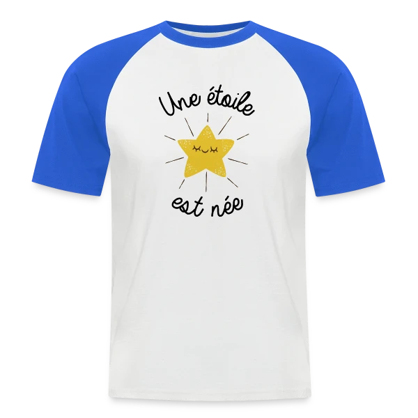 Une Étoile est Née sur T-shirt baseball manches courtes Homme