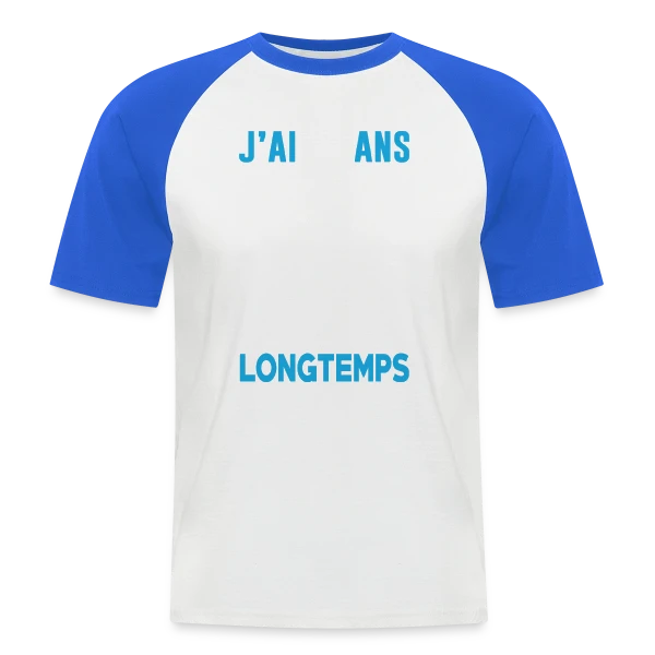 J'ai 50 Ans mais je Pédale Plus Longtemps - Humour Cycliste Anniversaire sur T-shirt baseball manches courtes Homme