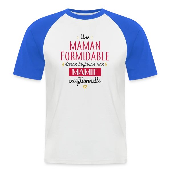 Mamie Exceptionnelle sur T-shirt baseball manches courtes Homme