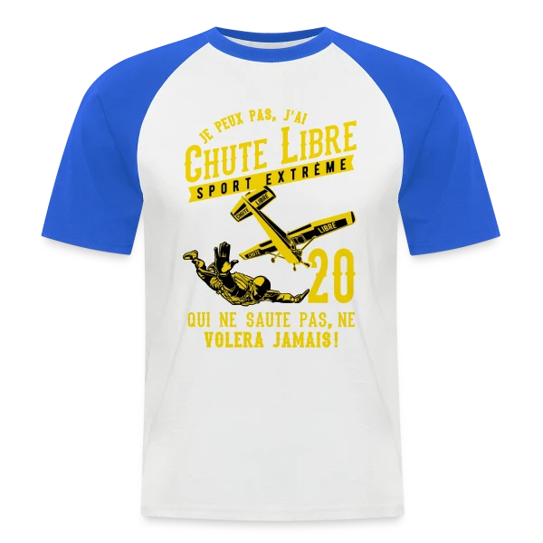 Chute Libre : Adrénaline et Sport Extrême sur T-shirt baseball manches courtes Homme