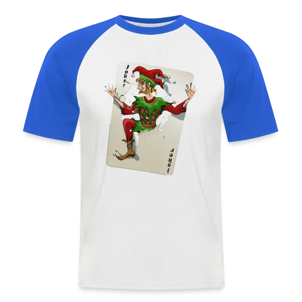 Joker Carte à Jouer sur T-shirt baseball manches courtes Homme