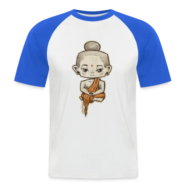 Petit Bouddha Zen sur T-shirt baseball manches courtes Homme