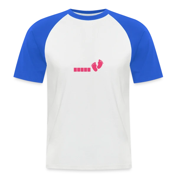 Testée Positive (Grossesse) - Humour Annonce Bébé sur T-shirt baseball manches courtes Homme