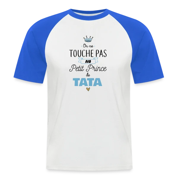"Mon Petit Prince de Tata" : Amour Infini sur T-shirt baseball manches courtes Homme