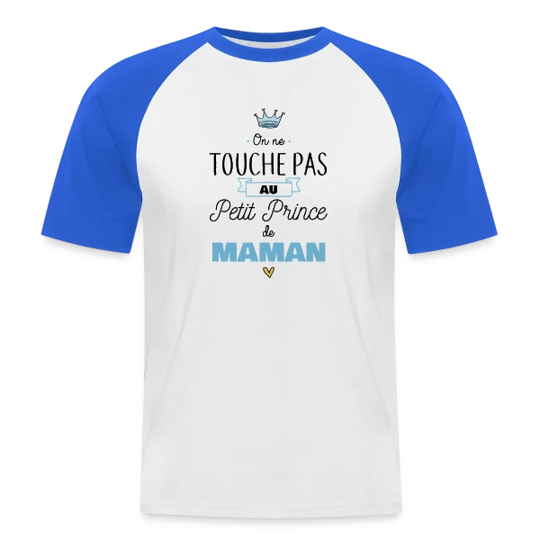 Mon Petit Prince de Maman sur T-shirt baseball manches courtes Homme