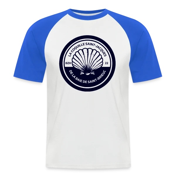 Coquille Saint-Jacques Baie de Saint-Brieuc sur T-shirt baseball manches courtes Homme