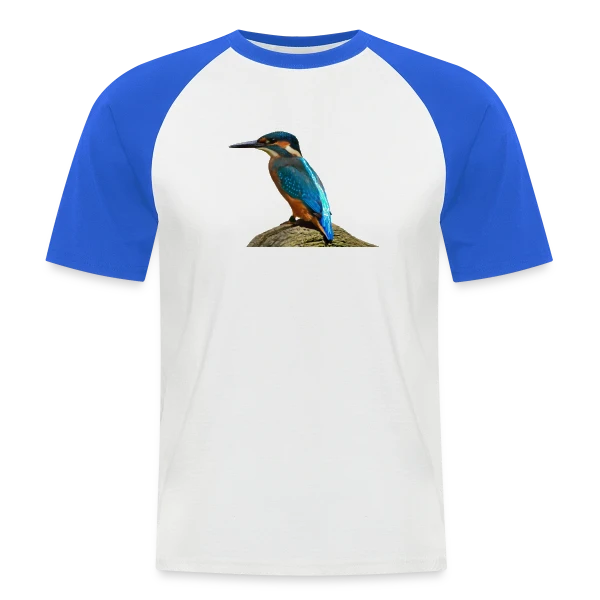Martin-Pêcheur Majestueux sur T-shirt baseball manches courtes Homme