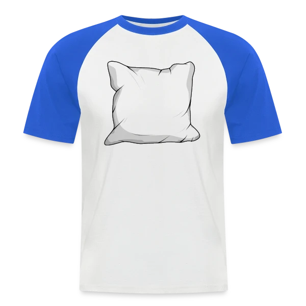 Cocon Douillet Blanc sur T-shirt baseball manches courtes Homme