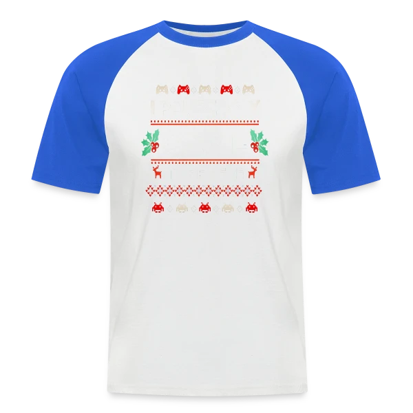 Joyeux Noël au Gamer : T-shirt Cadeau Idéal PC Zocker sur T-shirt baseball manches courtes Homme