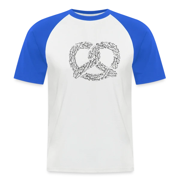 Brezel Mots Alsaciens Gourmands sur T-shirt baseball manches courtes Homme