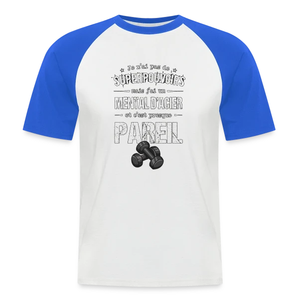 Motivation Sport: Mental d'Acier sur T-shirt baseball manches courtes Homme