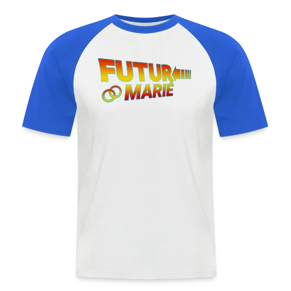 Futur Marié Style Cinéma sur T-shirt baseball manches courtes Homme