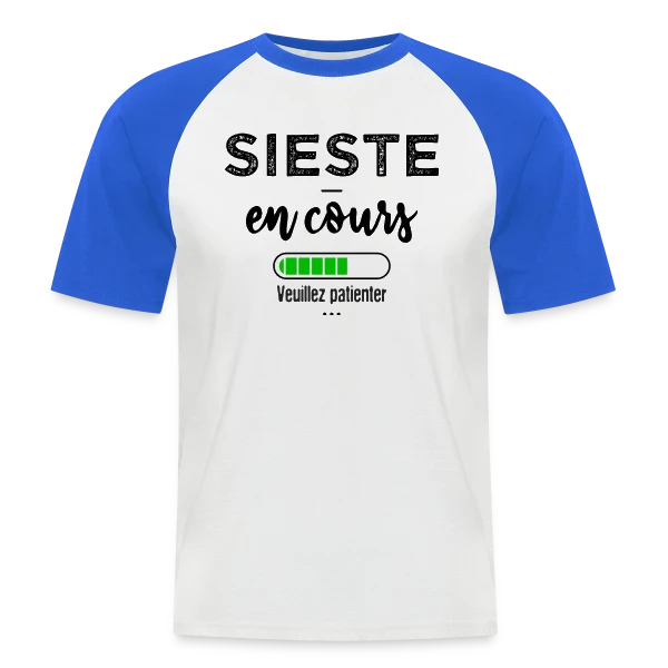 Sieste en cours, ne pas déranger ! sur T-shirt baseball manches courtes Homme