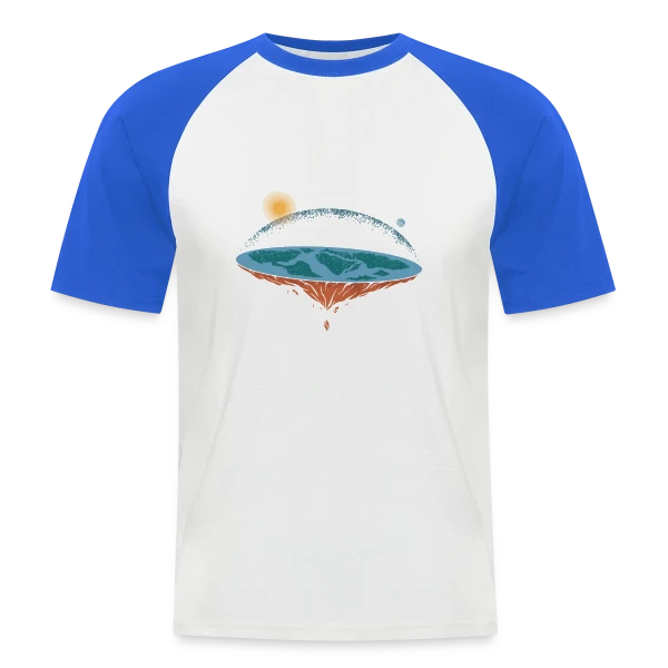 Terre Plate Univers sur T-shirt baseball manches courtes Homme