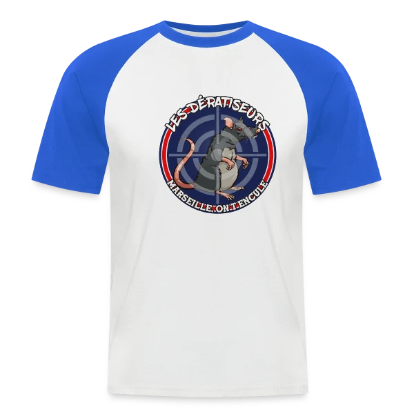 Dératiseurs Marseille Provoc sur T-shirt baseball manches courtes Homme