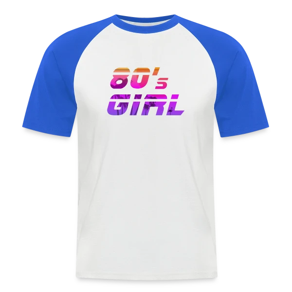 Fille Années 80 Tropicale sur T-shirt baseball manches courtes Homme