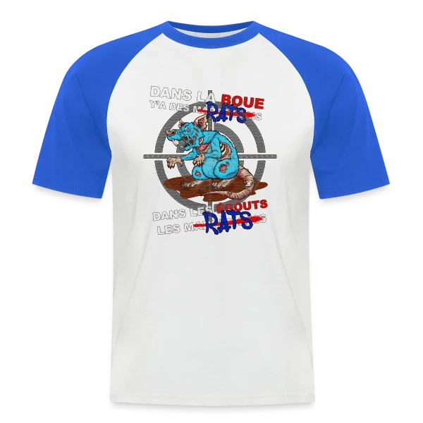 Rat des Égouts Zombie sur T-shirt baseball manches courtes Homme