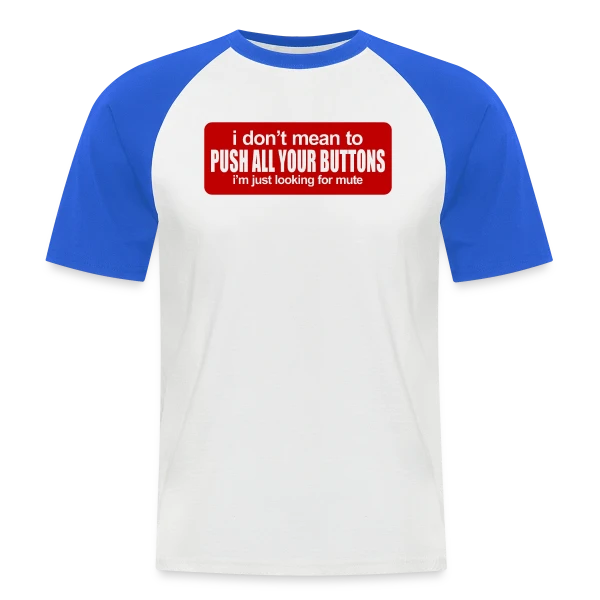 Boutons et Mode Silencieux sur T-shirt baseball manches courtes Homme