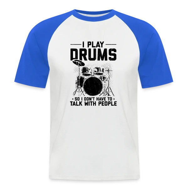 Batteur & Musicien Passionné sur T-shirt baseball manches courtes Homme