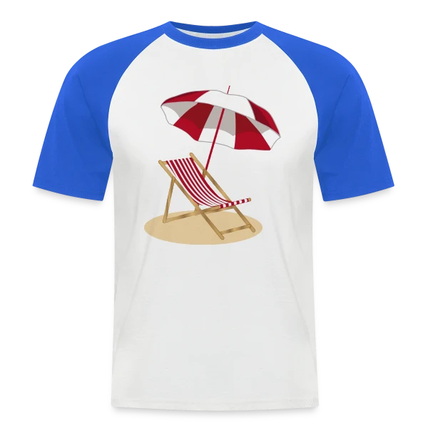 Évasion Plage & Soleil sur T-shirt baseball manches courtes Homme