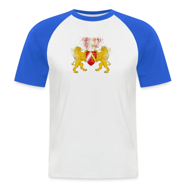 Blason Alsace - Les Lions Gardiens sur T-shirt baseball manches courtes Homme