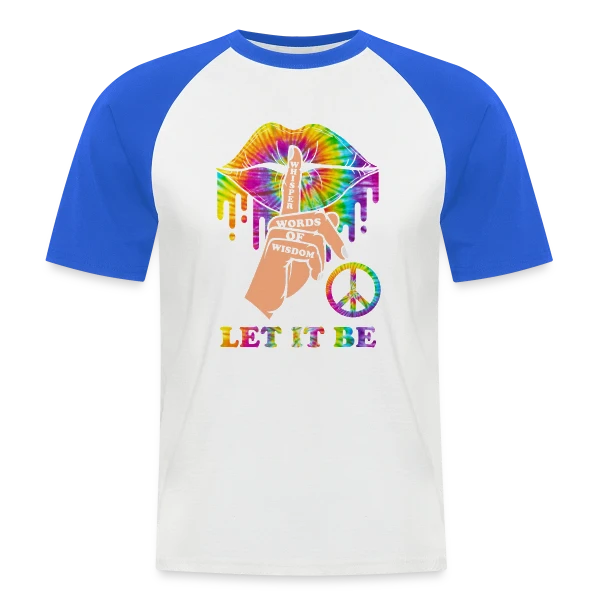 Hippie Peace & Sagesse sur T-shirt baseball manches courtes Homme