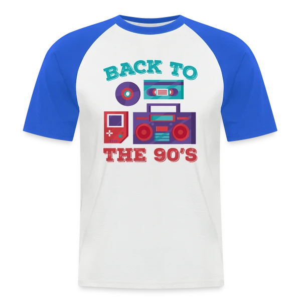 Icônes Rétro Années 90 sur T-shirt baseball manches courtes Homme
