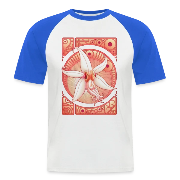 Orchidée : Élégance Florale Délicate sur T-shirt baseball manches courtes Homme