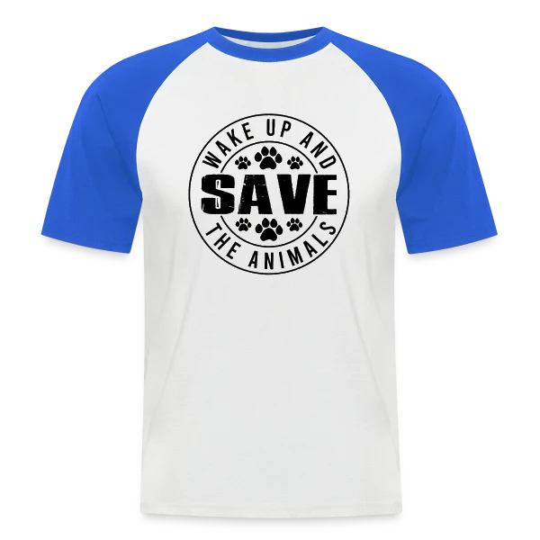 Sauvons les Animaux sur T-shirt baseball manches courtes Homme