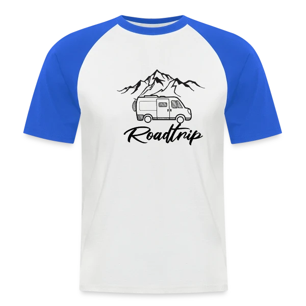 Van Life Montagnes Roadtrip sur T-shirt baseball manches courtes Homme