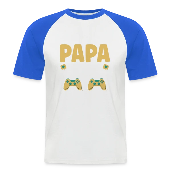Prépare-toi Papa J'arrive : T-shirt Annonce Grossesse Gamer sur T-shirt baseball manches courtes Homme