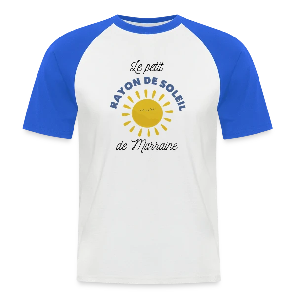 Marraine : Mon Rayon de Soleil sur T-shirt baseball manches courtes Homme