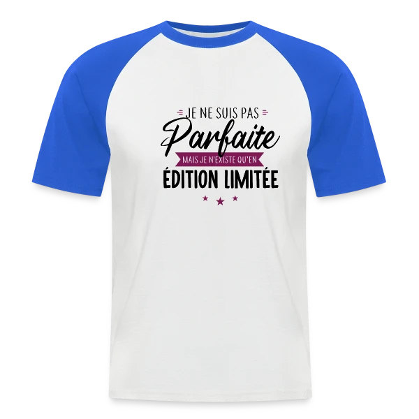 Femme "Je Suis Une Édition Limitée" sur T-shirt baseball manches courtes Homme