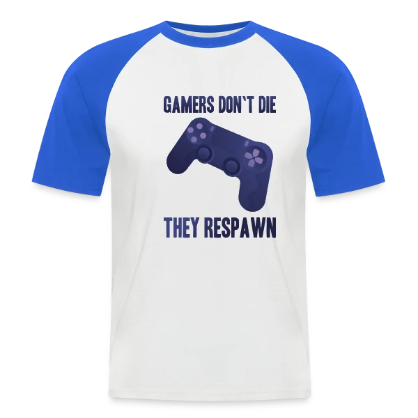 Univers Gaming : Manette et Esprit Geek sur T-shirt baseball manches courtes Homme