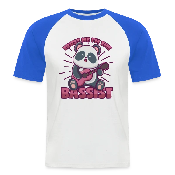 Panda Bassiste Confiance sur T-shirt baseball manches courtes Homme