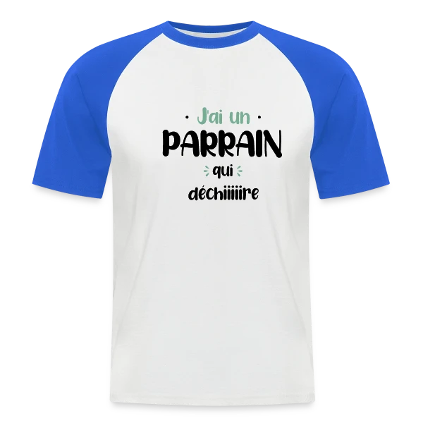 J'ai un parrain qui déchire sur T-shirt baseball manches courtes Homme
