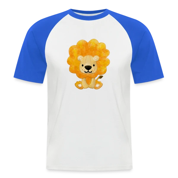 Petit Lionceau Mignon sur T-shirt baseball manches courtes Homme