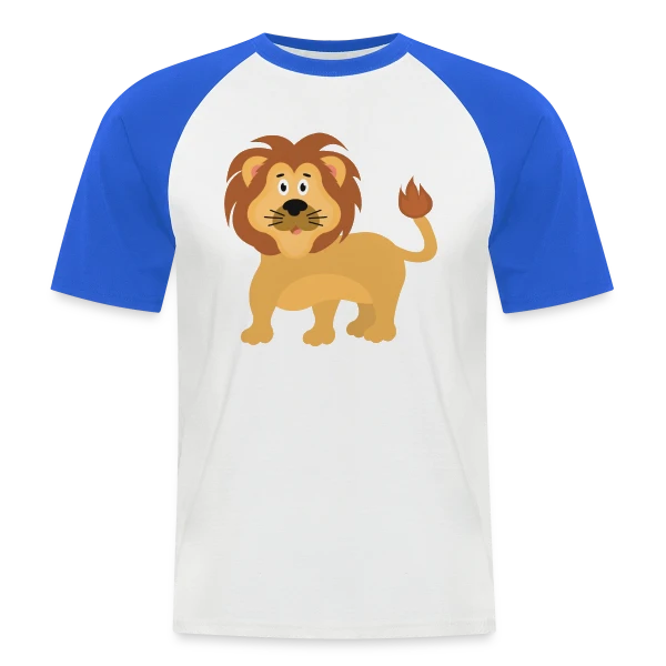 Petit Lion Mignon sur T-shirt baseball manches courtes Homme