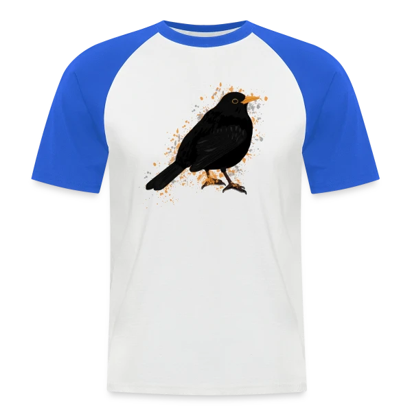 Merle Noir Taches sur T-shirt baseball manches courtes Homme