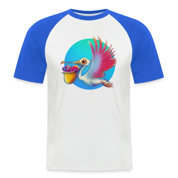 Pélican Livreur de Bébés Poulpes sur T-shirt baseball manches courtes Homme