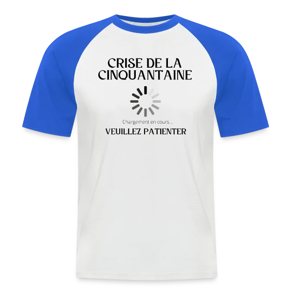 Crise Cinquantaine Chargement sur T-shirt baseball manches courtes Homme
