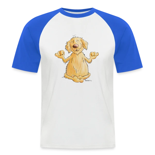 Golden Retriever Yogi Relax | T-shirt Chien Rigolo sur T-shirt baseball manches courtes Homme