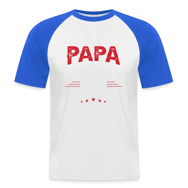 Papa Alsacien : Comme un Papa Normal, Mais Plus Cool ! sur T-shirt baseball manches courtes Homme
