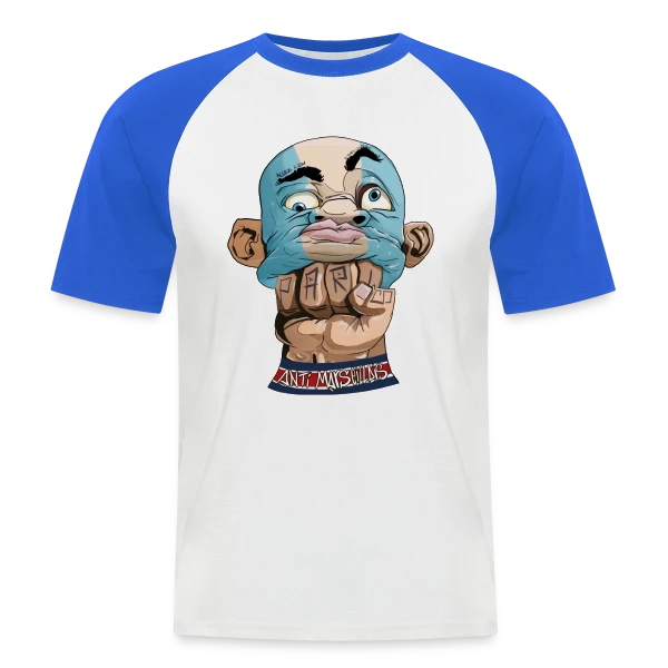 Poing Paris Anti-Marseille sur T-shirt baseball manches courtes Homme