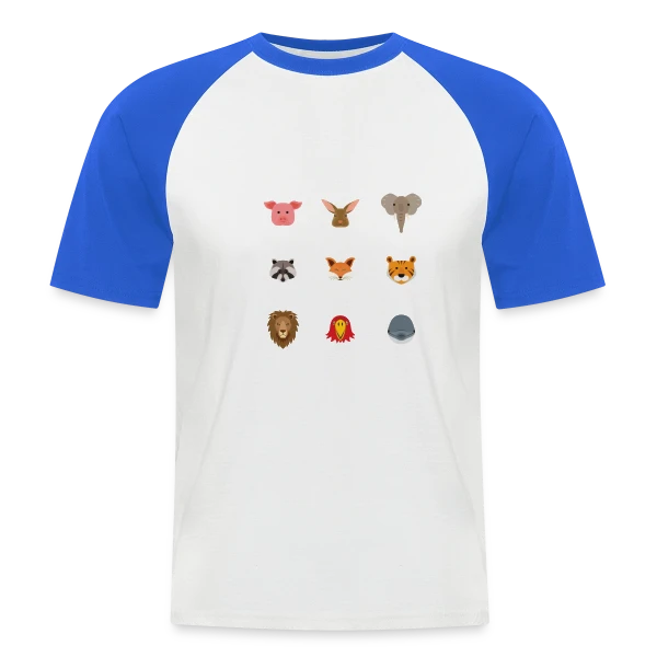 Têtes d'Animaux Adorables sur T-shirt baseball manches courtes Homme
