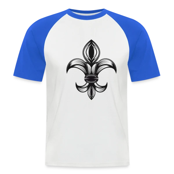Fleur de Lys Élégante - Symbole Royal sur T-shirt baseball manches courtes Homme