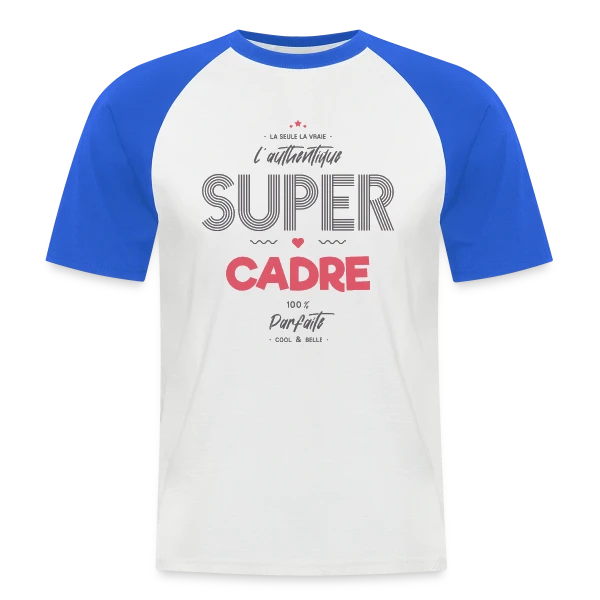 L'Authentique Super Cadre sur T-shirt baseball manches courtes Homme