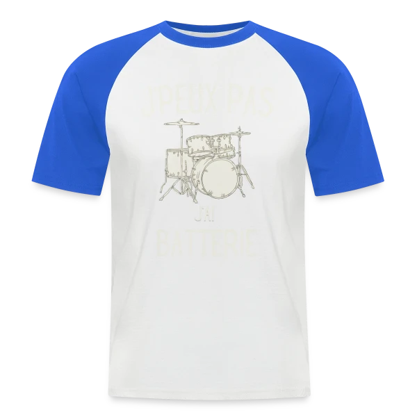 J'peux Pas J'ai Batterie sur T-shirt baseball manches courtes Homme
