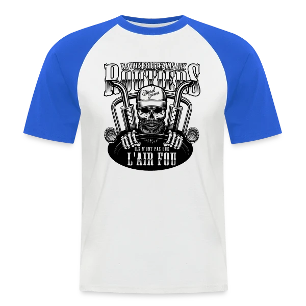 Attention aux Routiers - Humour du Bitume sur T-shirt baseball manches courtes Homme