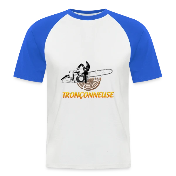 Le Roi de la Tronçonneuse - Humour Bûcheron Forêt sur T-shirt baseball manches courtes Homme